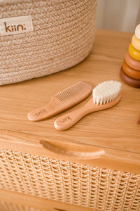 kiin. Wooden Baby Brush + Comb Set