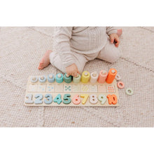 Load image into Gallery viewer, bubble Wooden Numbers &amp; Blocks Counting Set