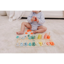 Load image into Gallery viewer, bubble Wooden Numbers &amp; Blocks Counting Set