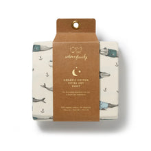 Load image into Gallery viewer, W+F Organic Cot Sheet | Woolly Whales