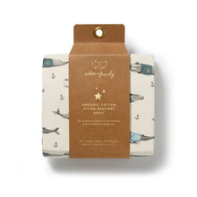 Load image into Gallery viewer, W+F Organic Bassinet Sheet | Woolly Whales