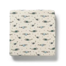 Load image into Gallery viewer, W+F Organic Cot Sheet | Woolly Whales