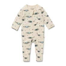 Load image into Gallery viewer, wilson + frenchy Organic Zipsuit with Feet | Woolly Whales