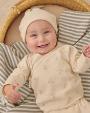Load image into Gallery viewer, Quincy Mae Wrap Top + Footed Pant Set || Bunnies