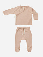 Load image into Gallery viewer, Quincy Mae Wrap Top + Footed Pant Set || Assorted