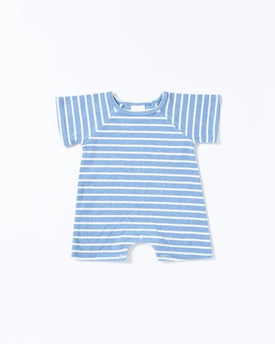 Walnut Ziggy Onesie | Blue Stripe