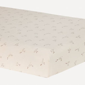 Quincy Mae bamboo cot sheets || bunnies