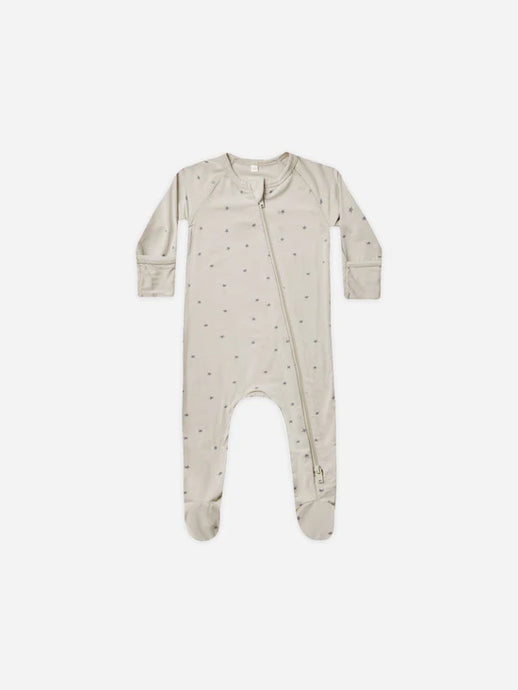 Quincy Mae Bamboo Zip Footie || Stars