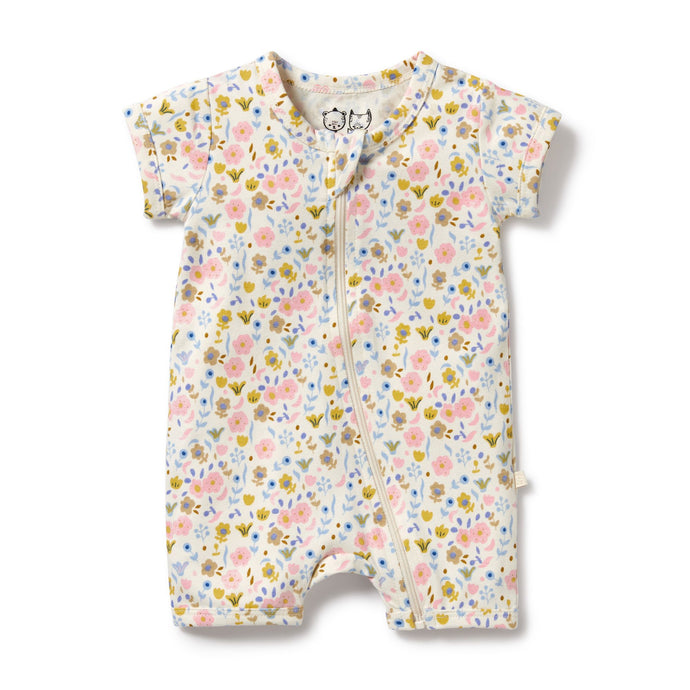 wilson + frenchy Organic Boyleg Zipsuit - Ava Floral