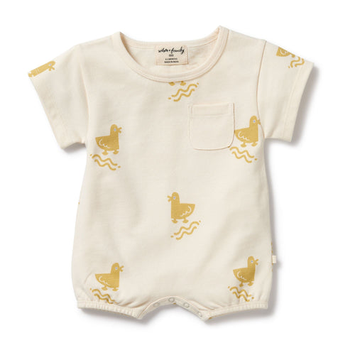 wilson + frenchy Organic Growsuit - Quack Quack