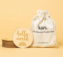 Load image into Gallery viewer, Kiin. Wooden Baby Milestone Discs