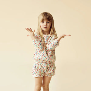 wilson + frenchy Tropical Garden Crinkle Short Set