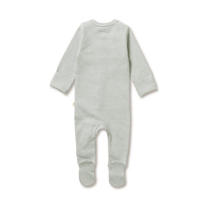 wilson + frenchy Organic Stripe Rib Zipsuit - assorted