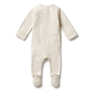 wilson + frenchy Organic Stripe Rib Zipsuit - assorted