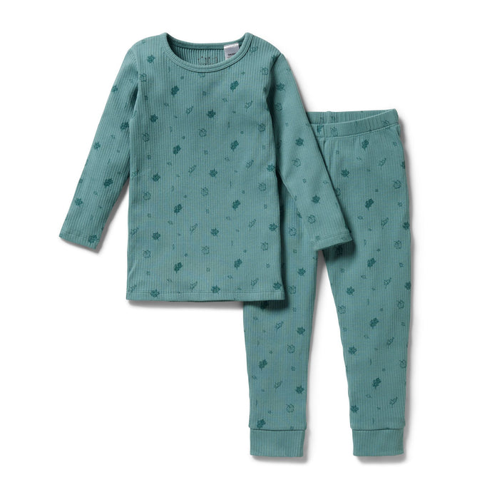 wilson + frenchy Organic Rib Long Sleeve Pyjamas