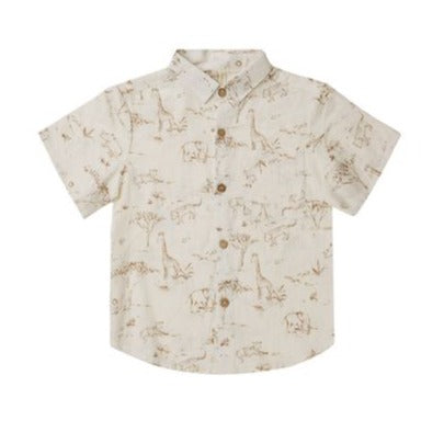 Rylee + Cru short sleeve shirt || safari toile
