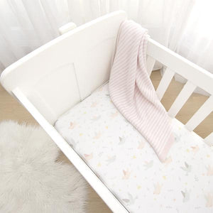 Living Textiles 2 Pack Cotton Jersey Bassinet Fitted Sheet - Ava/Blush Floral