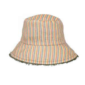 Bedhead 'Traveller' Adults Frayed Bucket Hat - Gwen/Moss