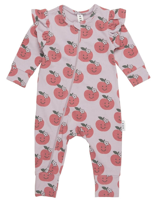 HUXBABY Apple Zip Romper