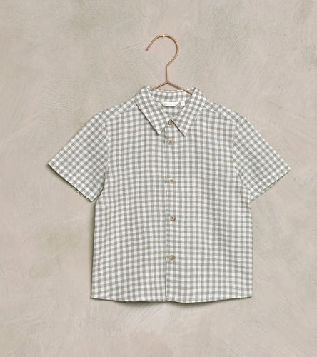 Noralee Atlas Shirt | Dusty Blue Gingham