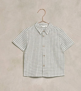 Noralee Atlas Shirt | Dusty Blue Gingham