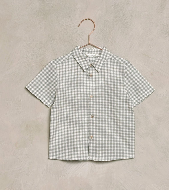 Noralee Atlas Shirt | Dusty Blue Gingham