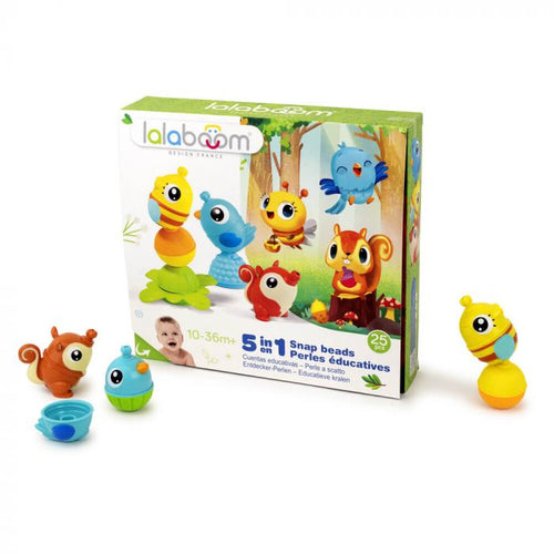 lalaboom Animal Beads & Accessories Gift Set - 25 Pieces