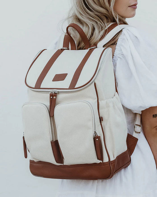 OiOi Nappy Backpack - Natural Canvas