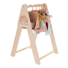 Load image into Gallery viewer, Miniland Doll Wooden Clothes Rack