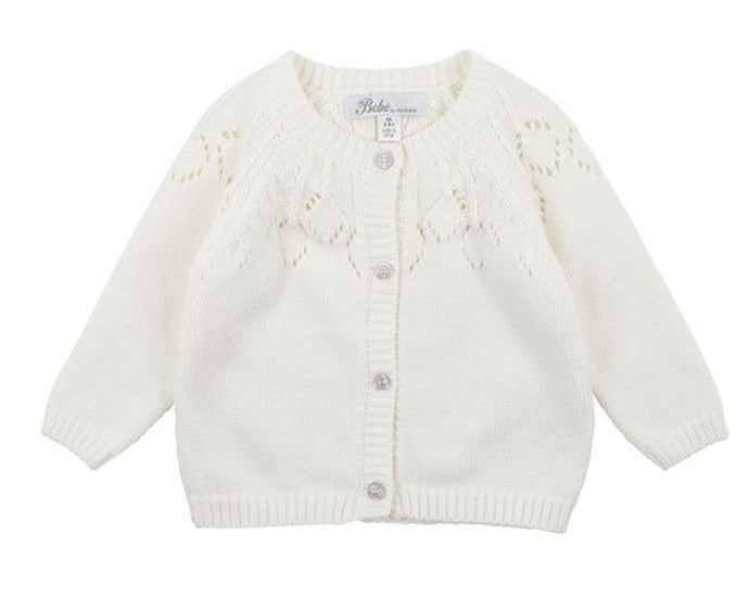 Bébé Cream Needle Out Cardigan