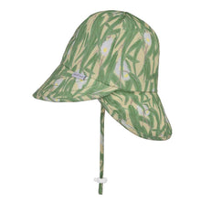Load image into Gallery viewer, Bedhead Baby Flap Hat with Strap - Eucalyptus - www.bebebits.com.au