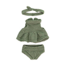 Load image into Gallery viewer, Miniland Doll Clothing Eco Knitted Dress &amp; Headband | 21cm Doll