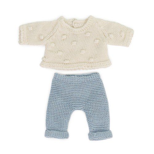 Miniland Doll Clothing Eco Knitted Jumper & Pants Set | 21cm Doll