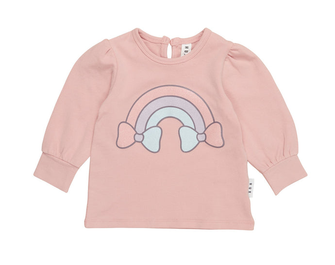 HUXBABY Rainbow Puff Top