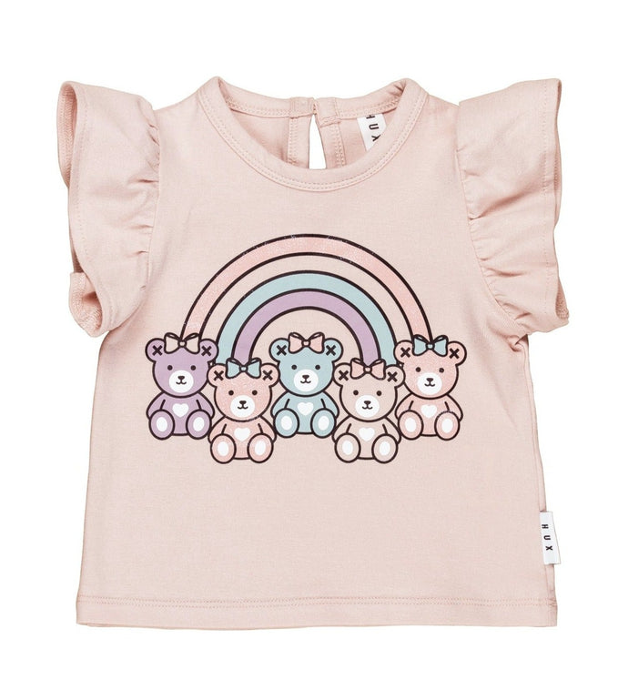 HUXBABY Rainbow Bears Frill T-Shirt