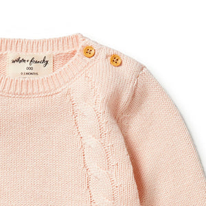 wilson + frenchy Knitted Mini Cable Jumper