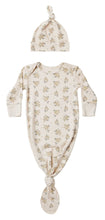 Load image into Gallery viewer, Quincy Mae Knotted Baby Gown + Hat Set || assorted