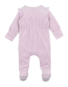 Bébé Lucie Velour Zip Onsie