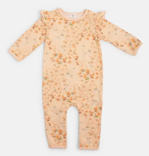 May Gibbs Scout Frill Onsie - Peach Floral