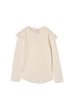 Load image into Gallery viewer, Milky Off White Rib Henley Top