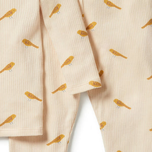 wilson + frenchy Organic Rib Long Sleeve Pyjamas - assorted