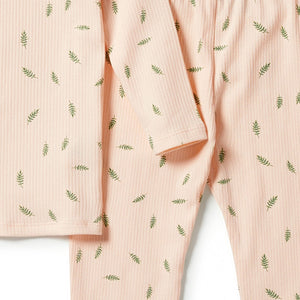 wilson + frenchy Organic Rib Long Sleeve Pyjamas - assorted