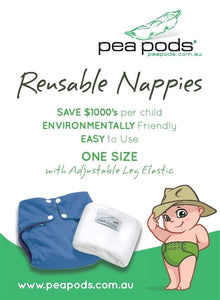 Pea Pods Reusable Nappies - www.bebebits.com.au