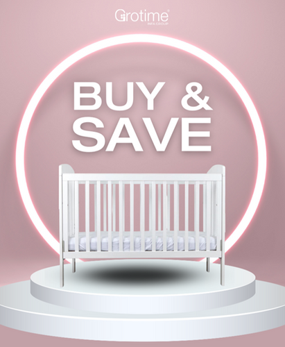 Grotime Pearl Cot INCLUDING Mattress - ON SALE NOW!!