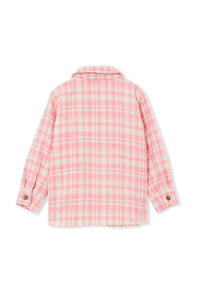 Milky Pink Check Overshirt