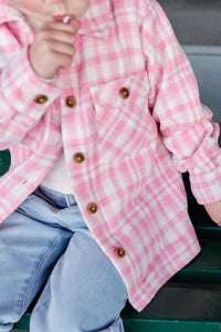 Milky Pink Check Overshirt