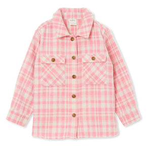 Milky Pink Check Overshirt