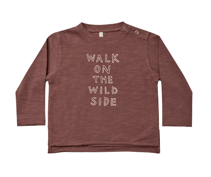 Rylee + Cru raw edge long sleeve tee || walk on the wild side