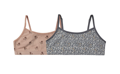 Rylee + Cru bralette set || english rose + blue floral