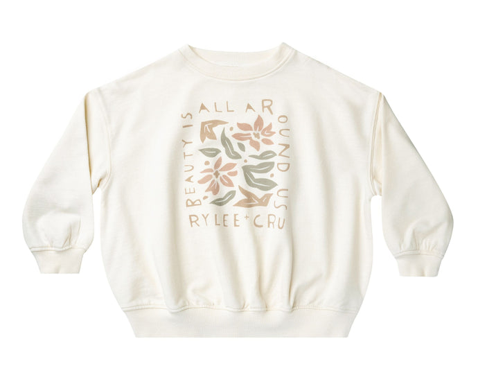 Rylee + Cru relaxed sweatshirt || beauty